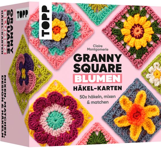 Cartes au crochet Granny Square « Blumen »