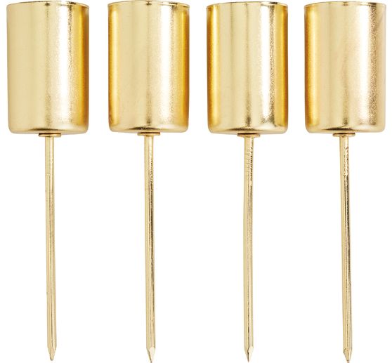 Piques bougeoirs en métal pour bougie chandelle