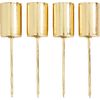 Piques bougeoirs en métal pour bougie chandelle Or