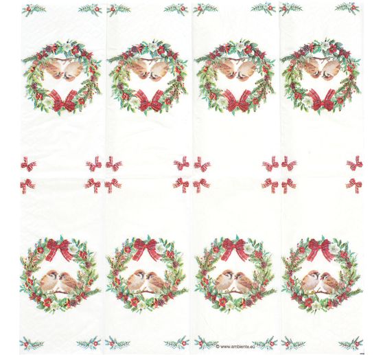 Mouchoirs en papier « Sparrows In Wreath »