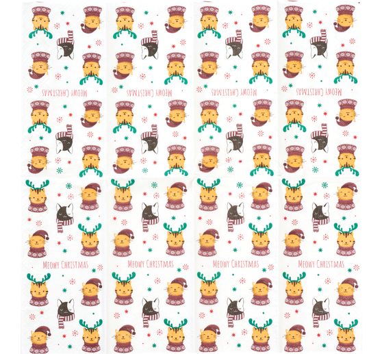 Papertaschentücher "Meowy Xmas"
