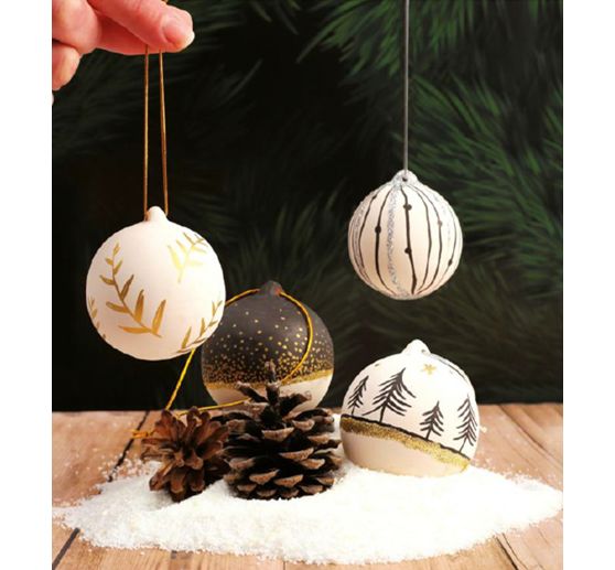 Knutselset "Ontwerp je eigen kerstballen van keramiek"