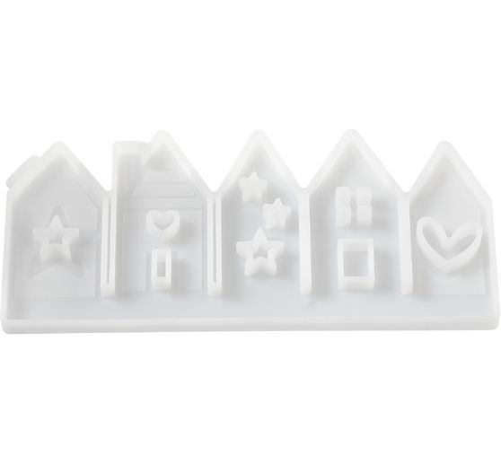 Moule en silicone « Rangée de maisons », 5 maisons