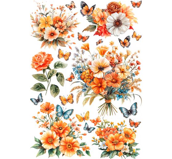 Motief strozijde assortiment "Hallo herfst"", set van 8