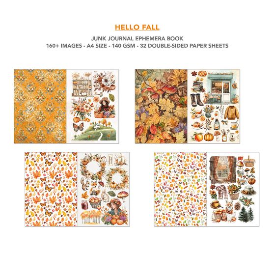 Junk Journal & Ephemera Book "Hello Fall"