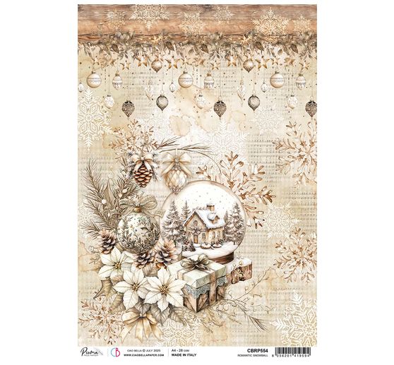 Motief strozijde "Winter Season - Romantic Snowball"