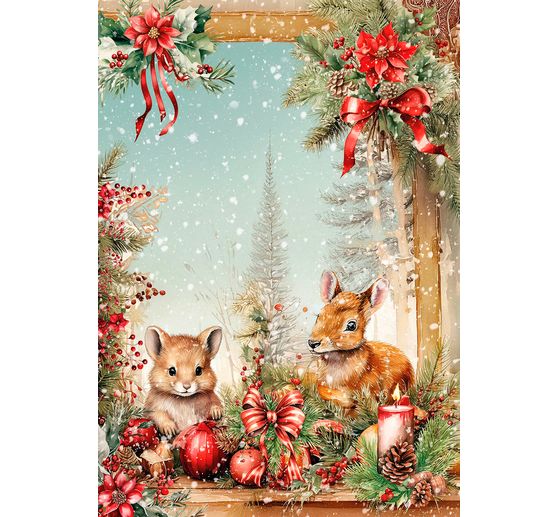 Motief strozijde assortiment "Cosy Christmas", set van 8