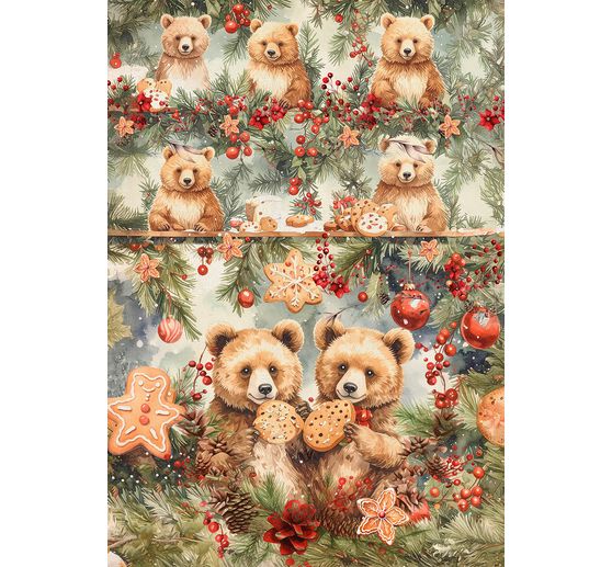 Motief strozijde assortiment "Cosy Christmas", set van 8