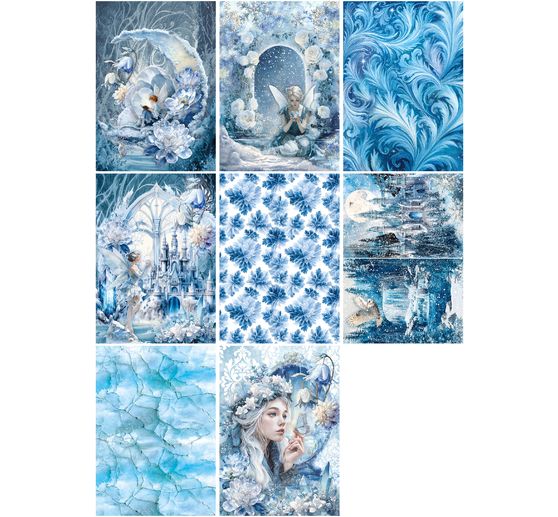 Motief strozijde assortiment "Frozen Land", set van 8