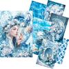 Assortiment de soies de paille &agrave; motifs &laquo; Frozen Land &raquo;, set de 8 pi&egrave;ces