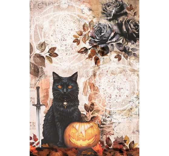 Assortiment de soies de paille à motifs « Dark Akademia », set de 8 pièces