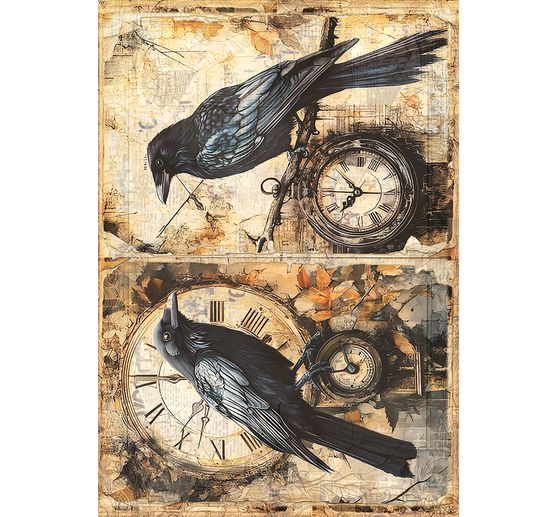 Assortiment de soies de paille à motifs « Dark Akademia », set de 8 pièces