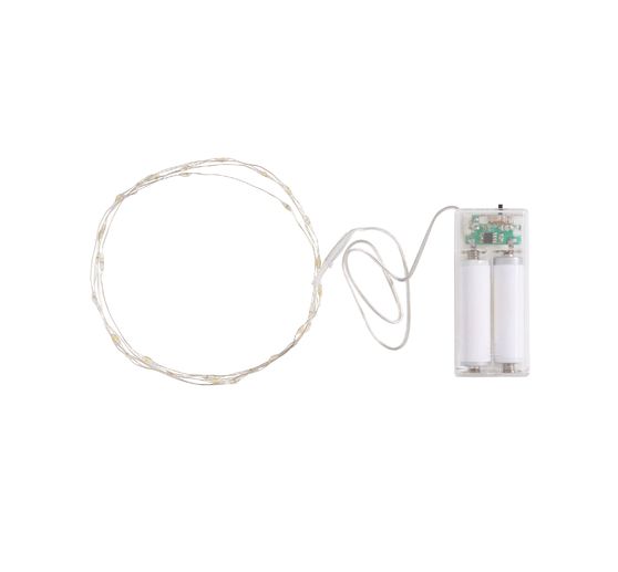 VBS LED snoer lampjes, met timer, zilverkleurige draad, 30 LED's