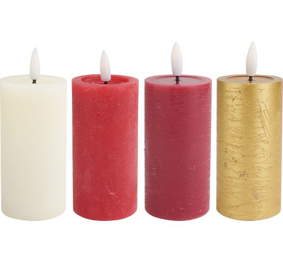 LED echte waskaars "10 x 5 cm", met timer 6/18 uur.