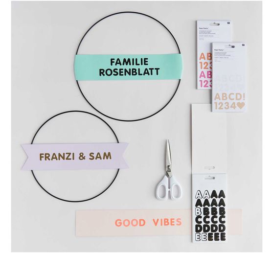 Sticker blok "Alphabet", Zwart/Goud