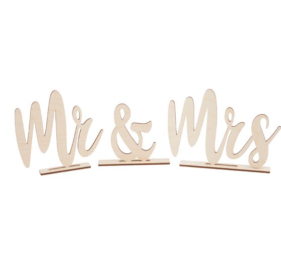 Holz-Schriftzug "Mr & Mrs"