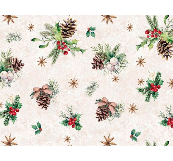 Cotton fabric "Xmas", acrylic coated