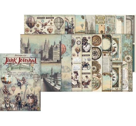 Junk Journal Book « Voyages Fantastiques »