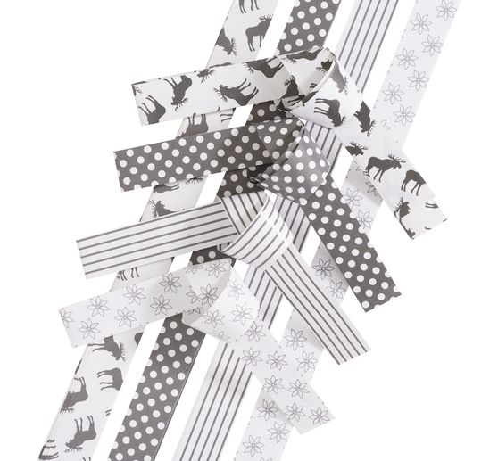 Papieren strips "X-Mas Grey"