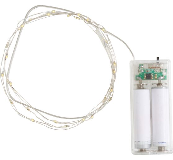 VBS LED snoer lampjes, met timer 6/18 uur, goudkleurig, 10 LED's