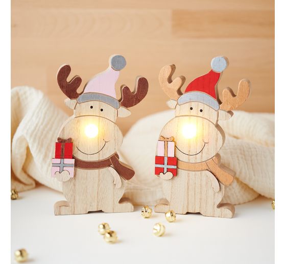 VBS Holz-Elch mit LED Nase