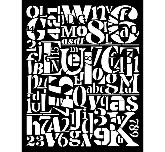 Schablone "Furry Friends - Numbers and Letters"