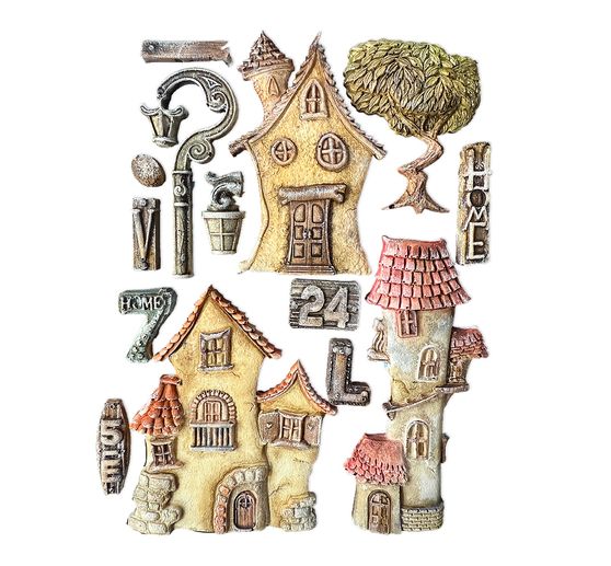 Siliconen vorm A5 "Furry Friends - Houses"