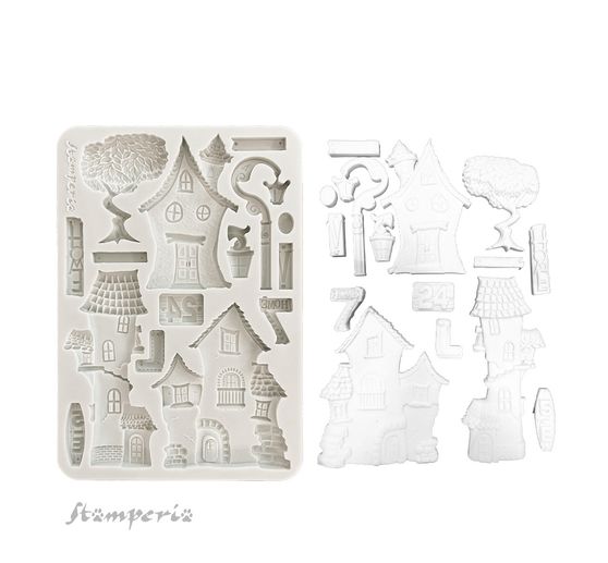 Siliconen vorm A5 "Furry Friends - Houses"