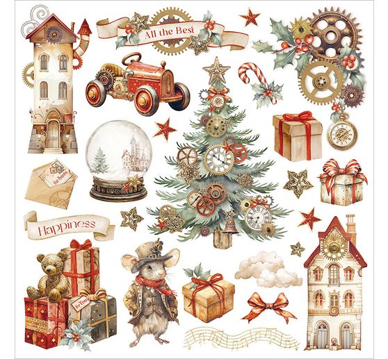 Rub On assortiment "Gear up for Christmas"