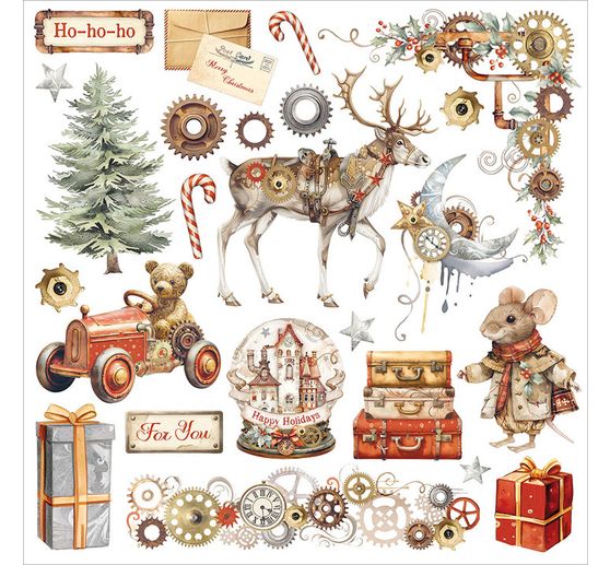 Rub On assortiment "Gear up for Christmas"