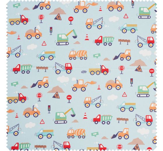 Cotton fabric "Construction vehicles"