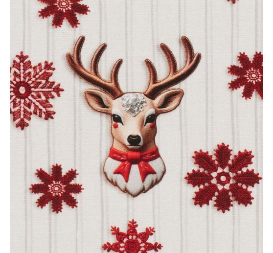 Katoenen stof "Nordic Reindeer"