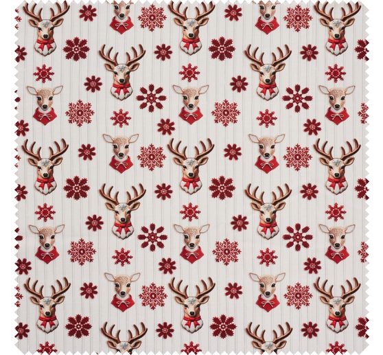 Katoenen stof "Nordic Reindeer"