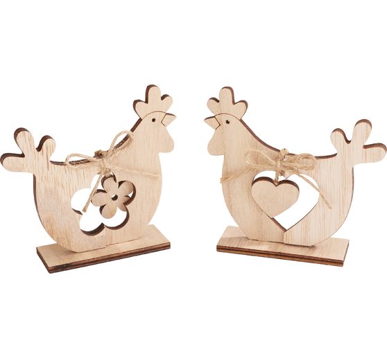VBS Holz-Steckmotiv "H&uuml;hner", 2er-Set