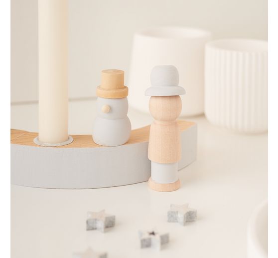 VBS Holz-Schneemänner