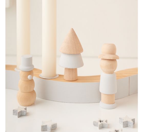 VBS Holz-Schneemänner