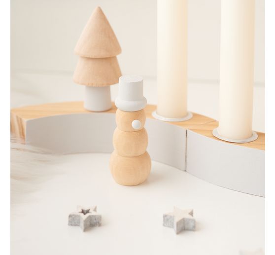 VBS Holz-Schneemänner