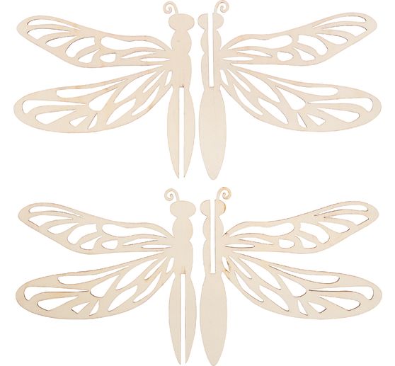 VBS Holz-Steckmotiv "Fliegende Libellen", 2 St&uuml;ck