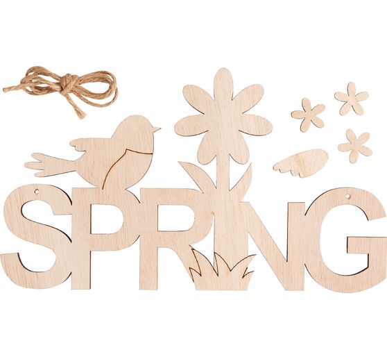 VBS Houten letters/hanger "Spring"