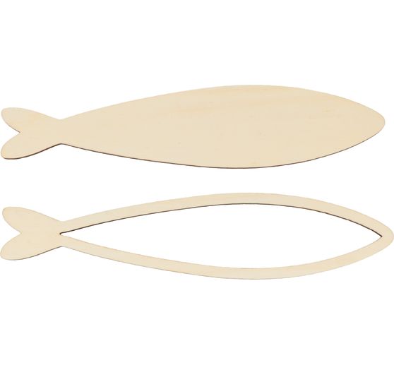 Houten vis met frame