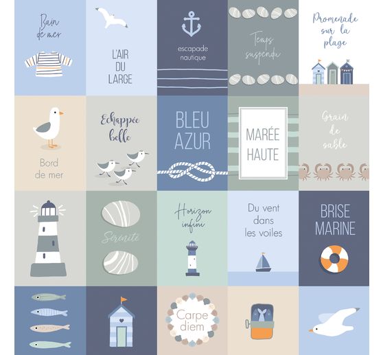 Papier-Set "Mar&eacute;e Haute"