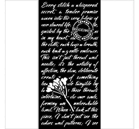 Stencil "Quiet Days - Manuscript"