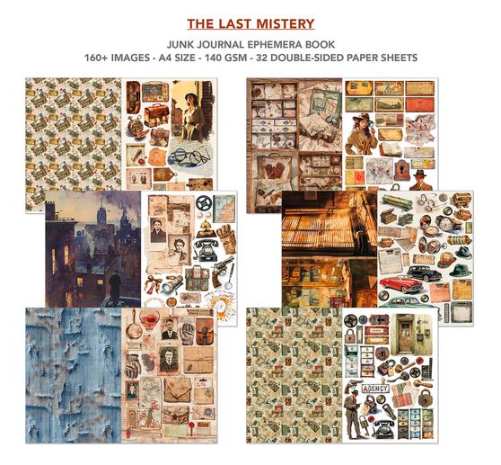 Junk Journal & Ephemera Boek "The Last Mystery"