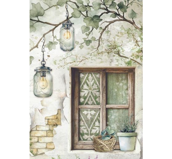 Motiv-Strohseiden Sortiment "Herbarium Silvae", 8er Set