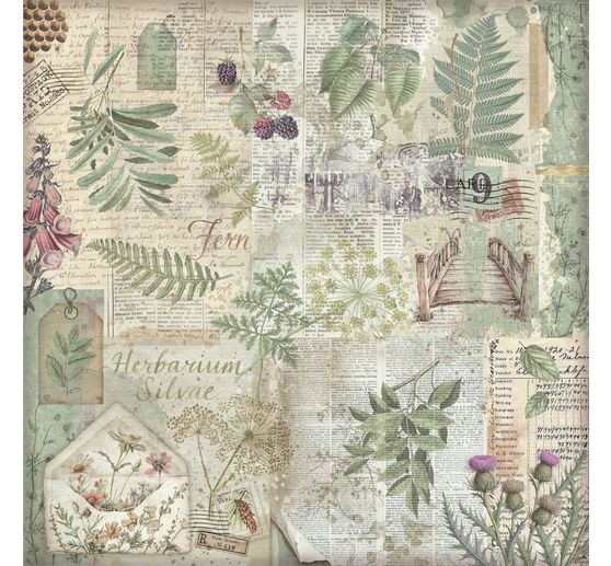 Scrapbook-Block "Herbarium Silvae Backgrounds"
