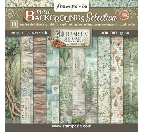 Scrapbook-Block "Herbarium Silvae Backgrounds"