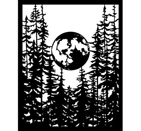 Sjabloon "Herbarium Silvae - Moon In The Forest"