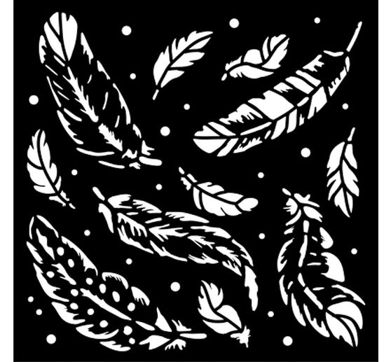 Schablone "Herbarium Silvae - Feather Pattern"