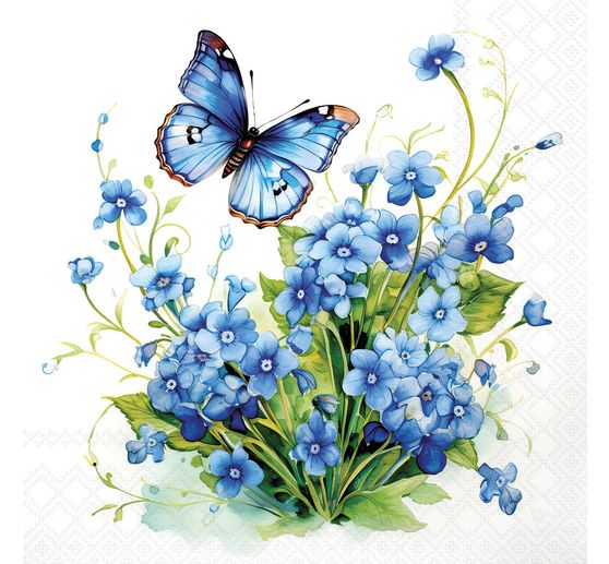 Serviette &laquo; Forget me Not &raquo;