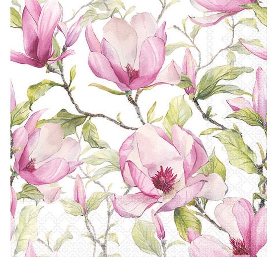 Serviette &laquo; Blooming Magnolia &raquo;